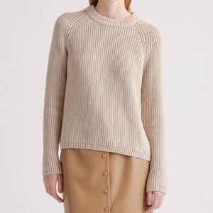 Quince Fisherman Crewneck Sweater S Cement Marl EUC